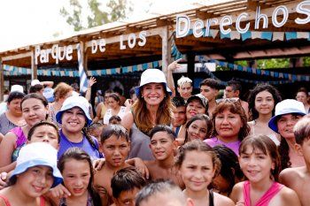 La ministra de Desarrollo Social de la Nación, Victoria Tolosa Paz, en  el Parque de los Derechos.