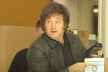 Votó el candidato de La Libertad Avanza, Javier Milei.