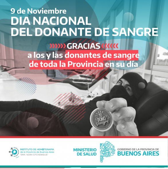 El 9 de noviembre se celebra el día nacional de los donantes de sangre y hay campañas en toda la provincia.