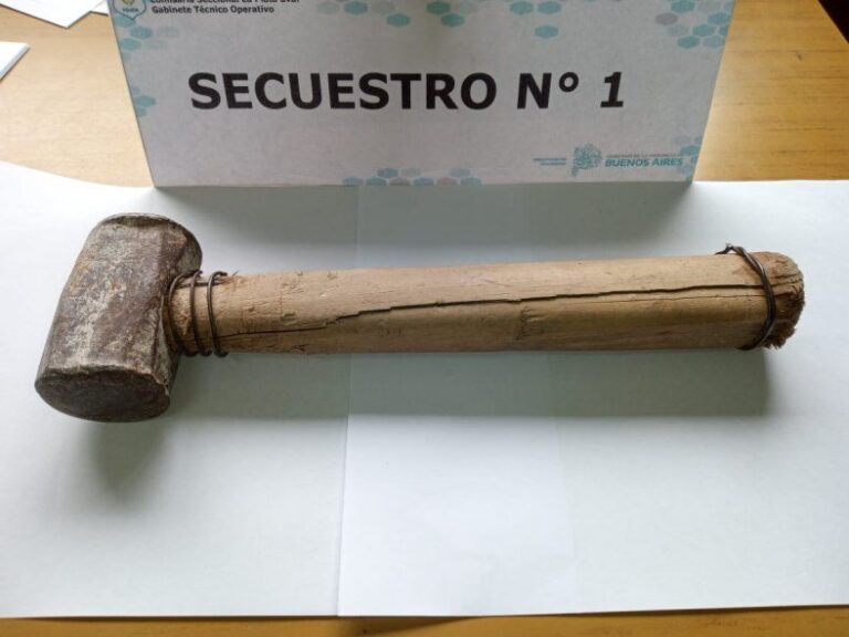 Atacó a su expareja con una maza: fue detenido