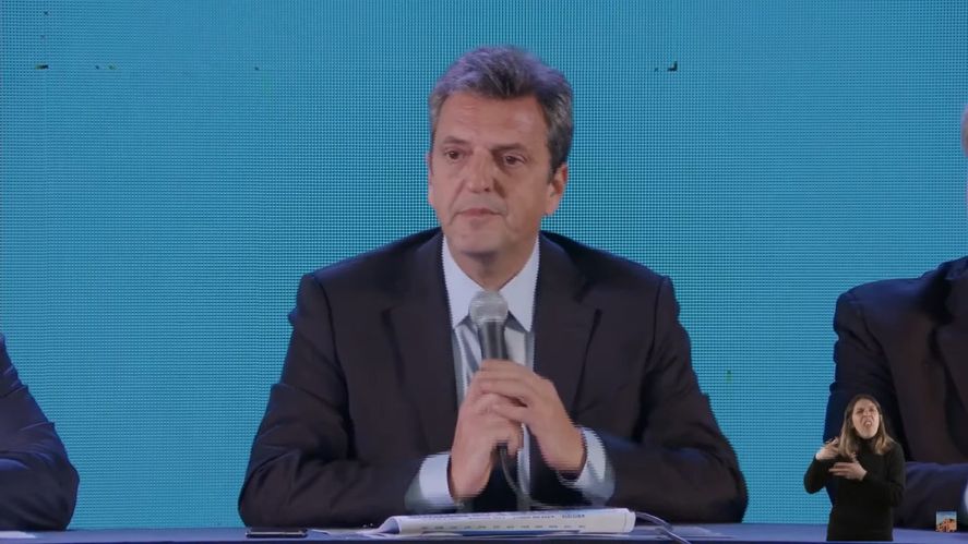 Sergio Massa participó junto al presidente Alberto Fernández de la firma de contratos del gasoducto Néstor Kirchner.