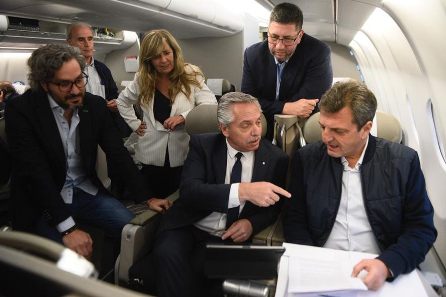Sergio Massa se sumó a la comitiva luego de la gira por París.