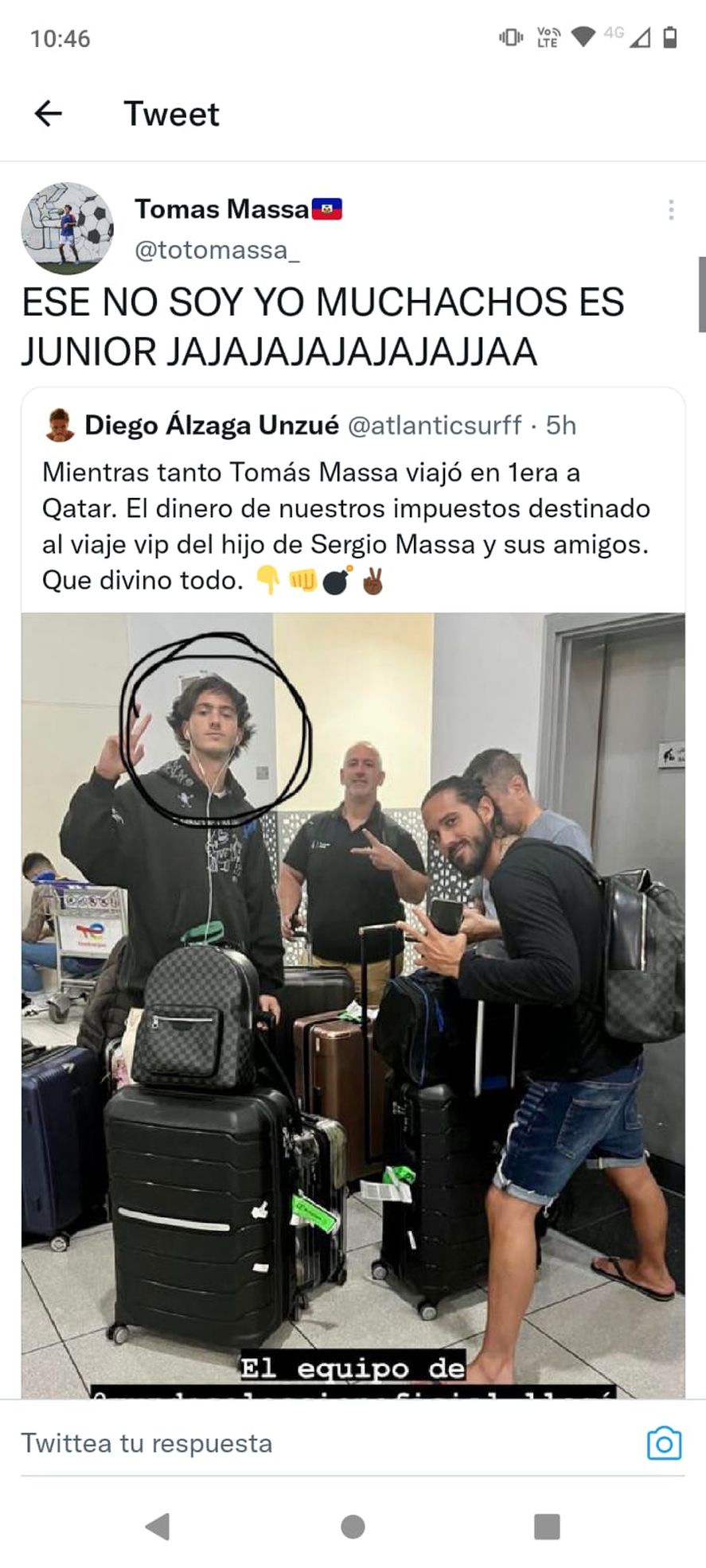Tomás Massa fue víctima de la primera fake news del Mundial de Qatar
