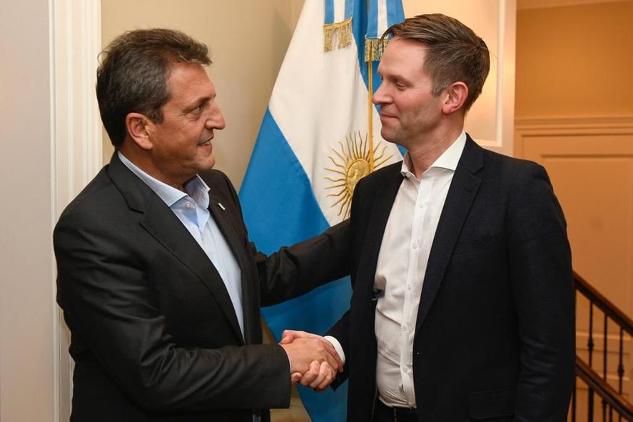 Sergio Massa en Washington, previo a su reunión con la titular del FMI