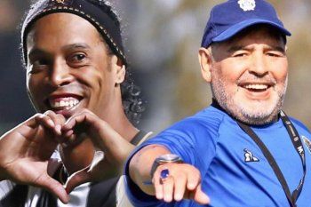 ¿banca y algo mas?: maradona llamo a ronaldinho y le abrio las puertas