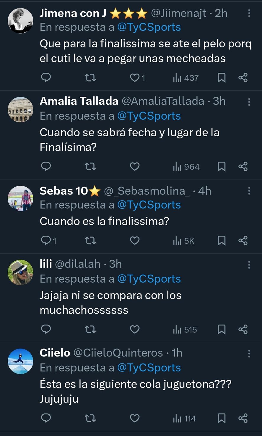 Algunos comentarios en redes que destacan las diferencias culturales entre España y Argentina a la hora de festejar