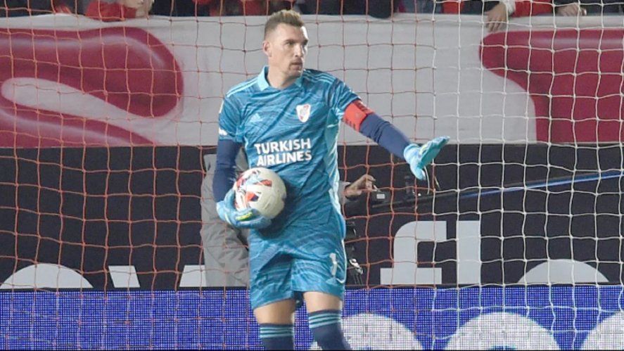 Franco Armani en la visita de River Plate a Estudiantes de La Plata Franco Armani en la visita de River Plate a Estudiantes de La Plata