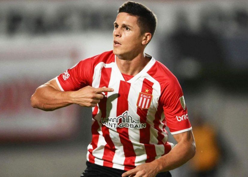 Guido Carrillo festeja el gol del empate parcial para Estudiantes ante The Strongest. Guido Carrillo festeja el gol del empate parcial para Estudiantes ante The Strongest.