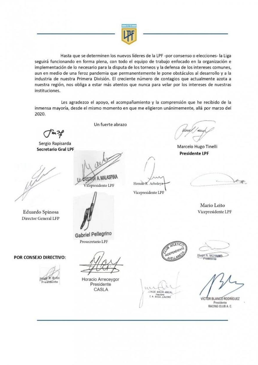 De San Lorenzo, de la AFA y de la Liga Profesional: el fútbol hizo abandonar la ambición de Tinelli.