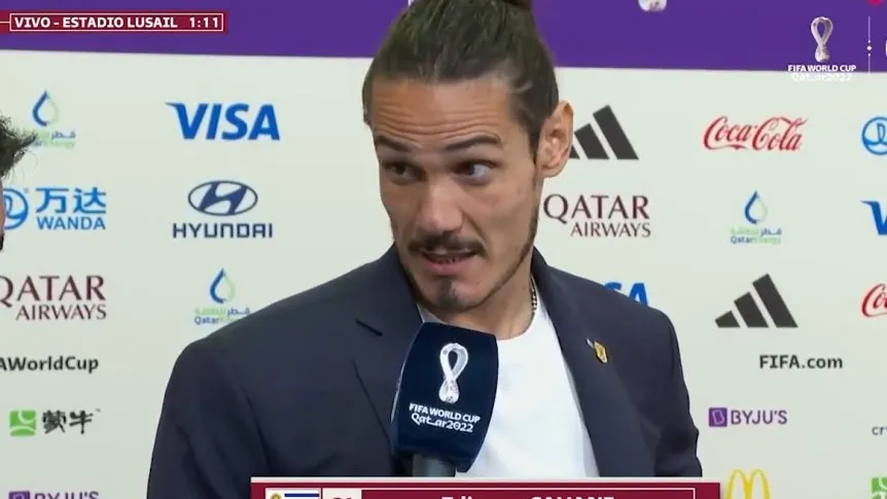 Edinson Cavani, picante en la conferencia de prensa de Uruguay.