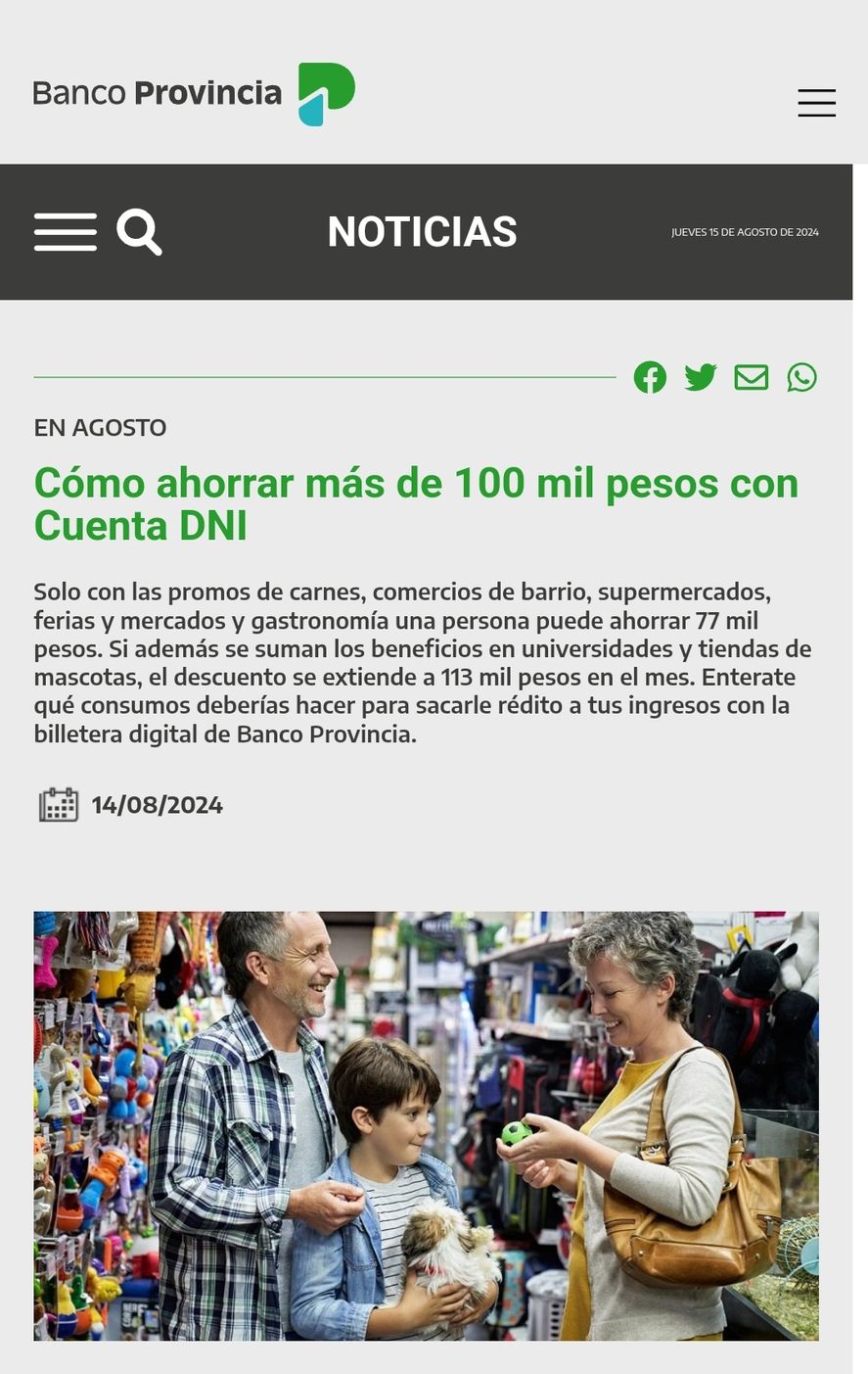 Con la Cuenta DNI el Banco Provincia logró desplazar los beneficios de billeteras virtuales a un segundo plano