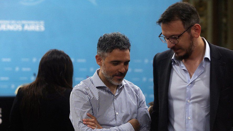 cristian girard y juan cuattromo, de arba y el banco provincia, respectivamente