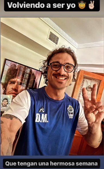 Daniel Osvaldo con la camiseta de Gimnasia