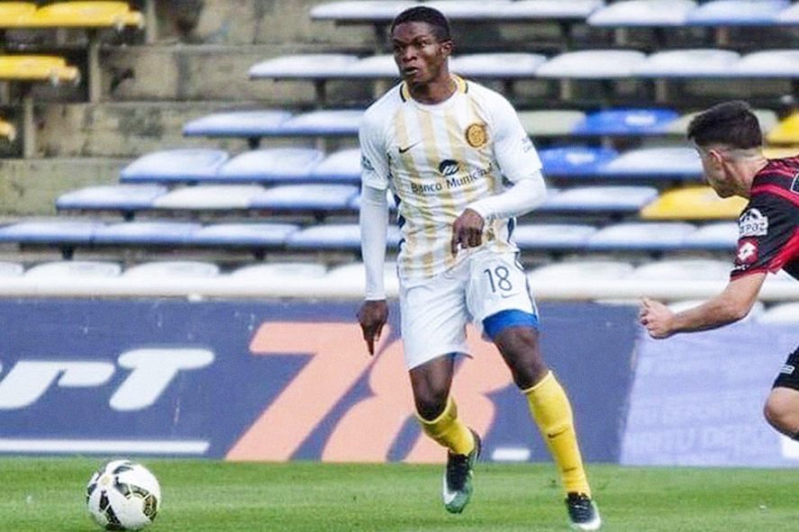 Christian Ebere durante su paso por las inferiores de Rosario Central. Christian Ebere durante su paso por las inferiores de Rosario Central.