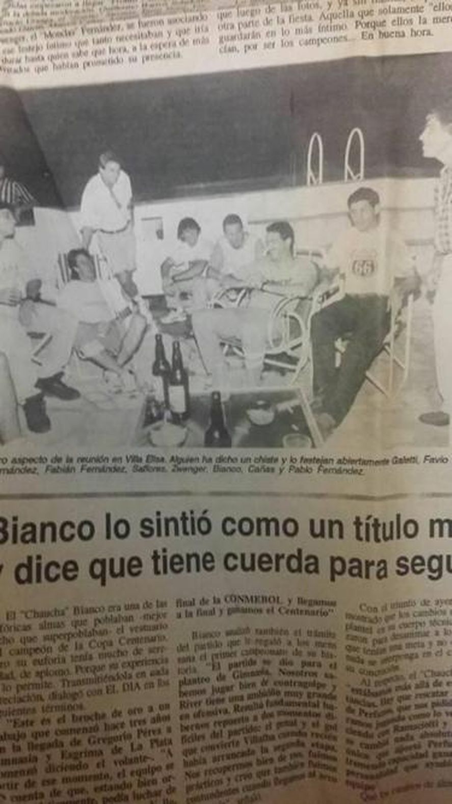 El festejo de Gimnasia campeón de la Copa Centenario 1994