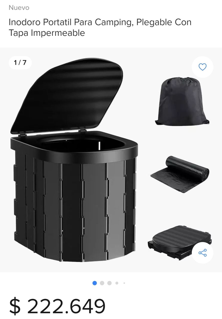 El inodoro portátil a la venta en plataformas online 