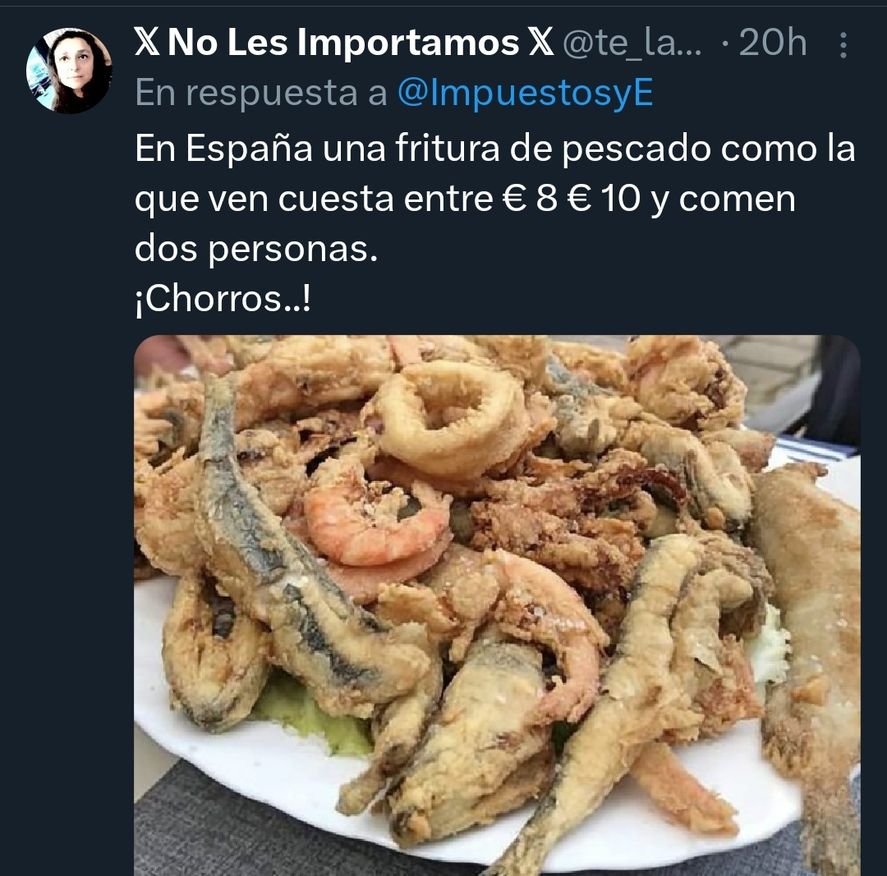 El precio de las rabas en España en relación con Mar del Plata 