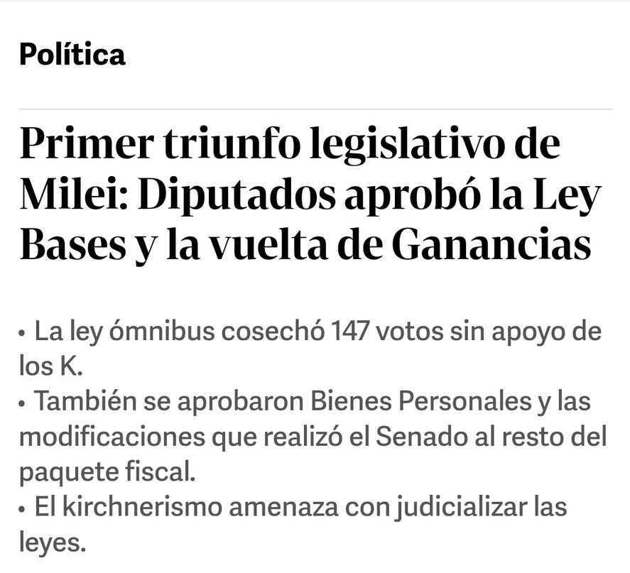 El título de Clarín de este viernes El título de Clarín de este viernes