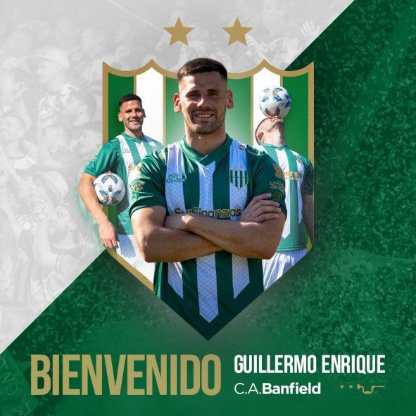 Guillermo Enrique fue presentado oficialmente en Banfield a préstamo desde Gimnasia