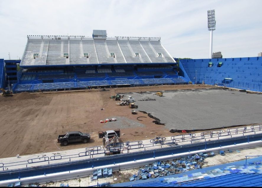 Así estaba el estadio de Vélez promediando la semana pasada.