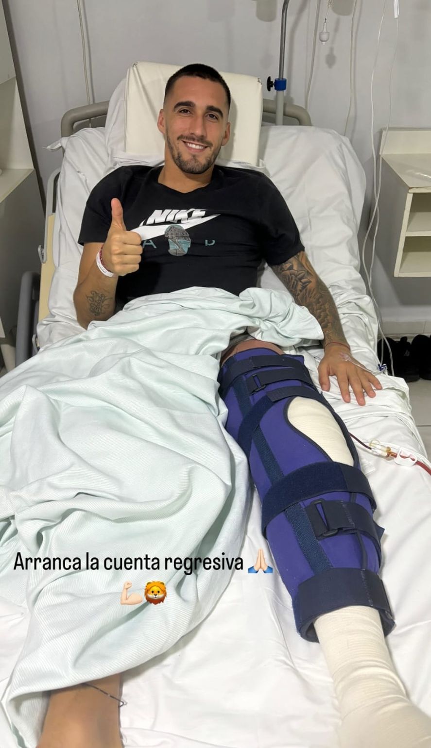 Estudiantes: Mauro Méndez luego de la operación Estudiantes: Mauro Méndez luego de la operación