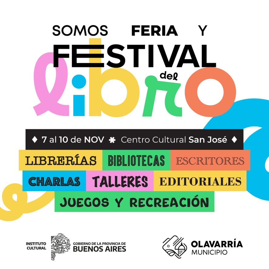 Este fin de semana Olavarría realizará la Feria y Festival del Libro con propuestas para toda la familia. Este fin de semana Olavarría realizará la Feria y Festival del Libro con propuestas para toda la familia.