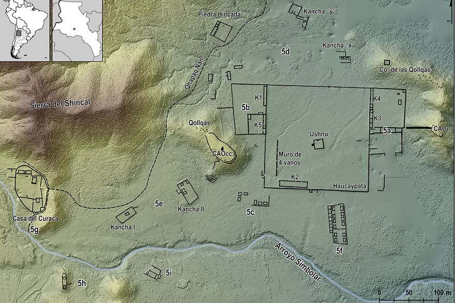 Mapa del sitio explorado.