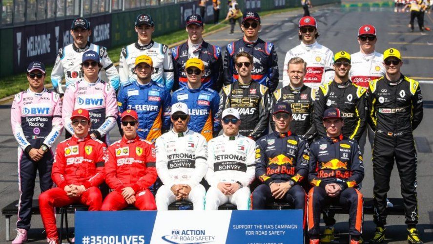 La grilla del GP de Australia de 2019 en la Fórmula 1