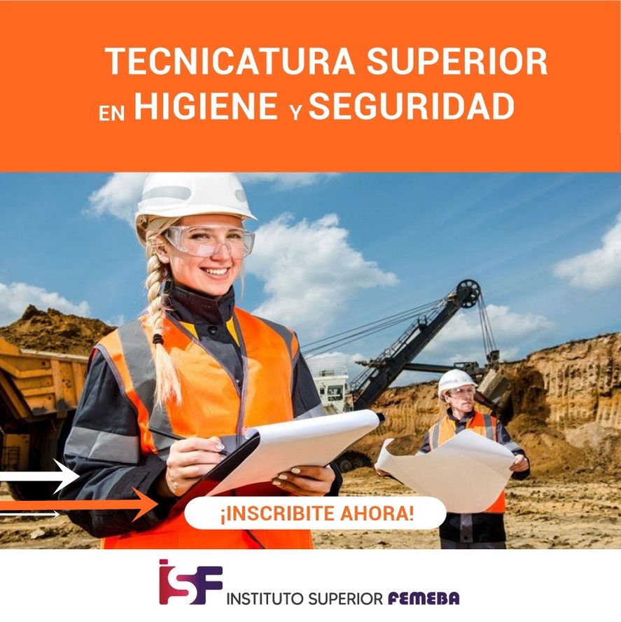 La Tecnicatura Superior en Seguridad e Higiene en el trabajo en el Instituto Superior FEMEBA, tiene una duración de tres años y tiene una rápida inserción laboral, con prácticas en campo y en el Centro de Simulación INSPIRE FEMEBA.