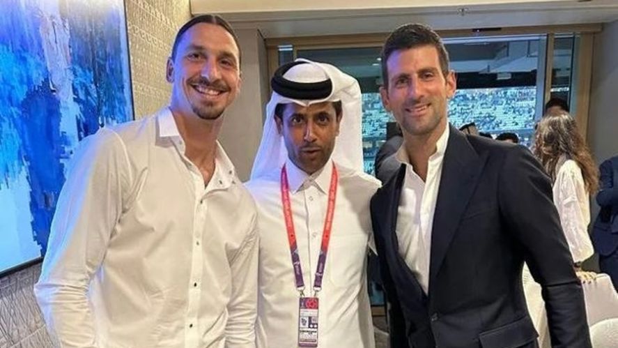Ibrahimovic en la final del Mundial junto a Nole.