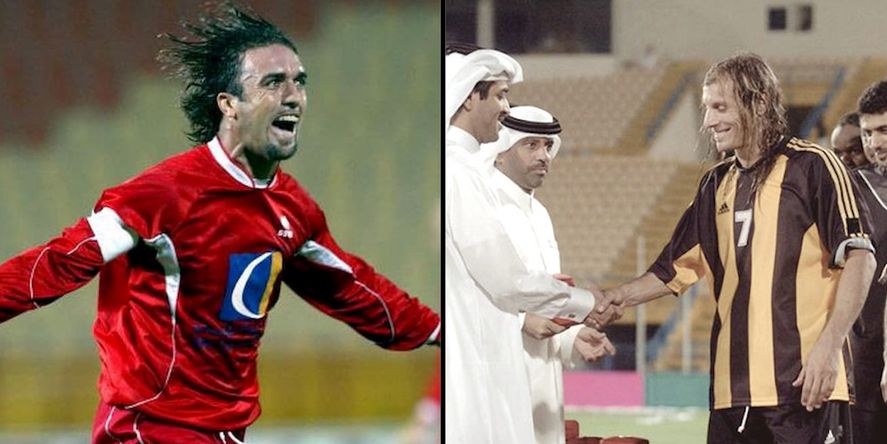 Gabriel Batistuta y Claudio Caniggia cerraron sus carreras en el fútbol de Qatar.