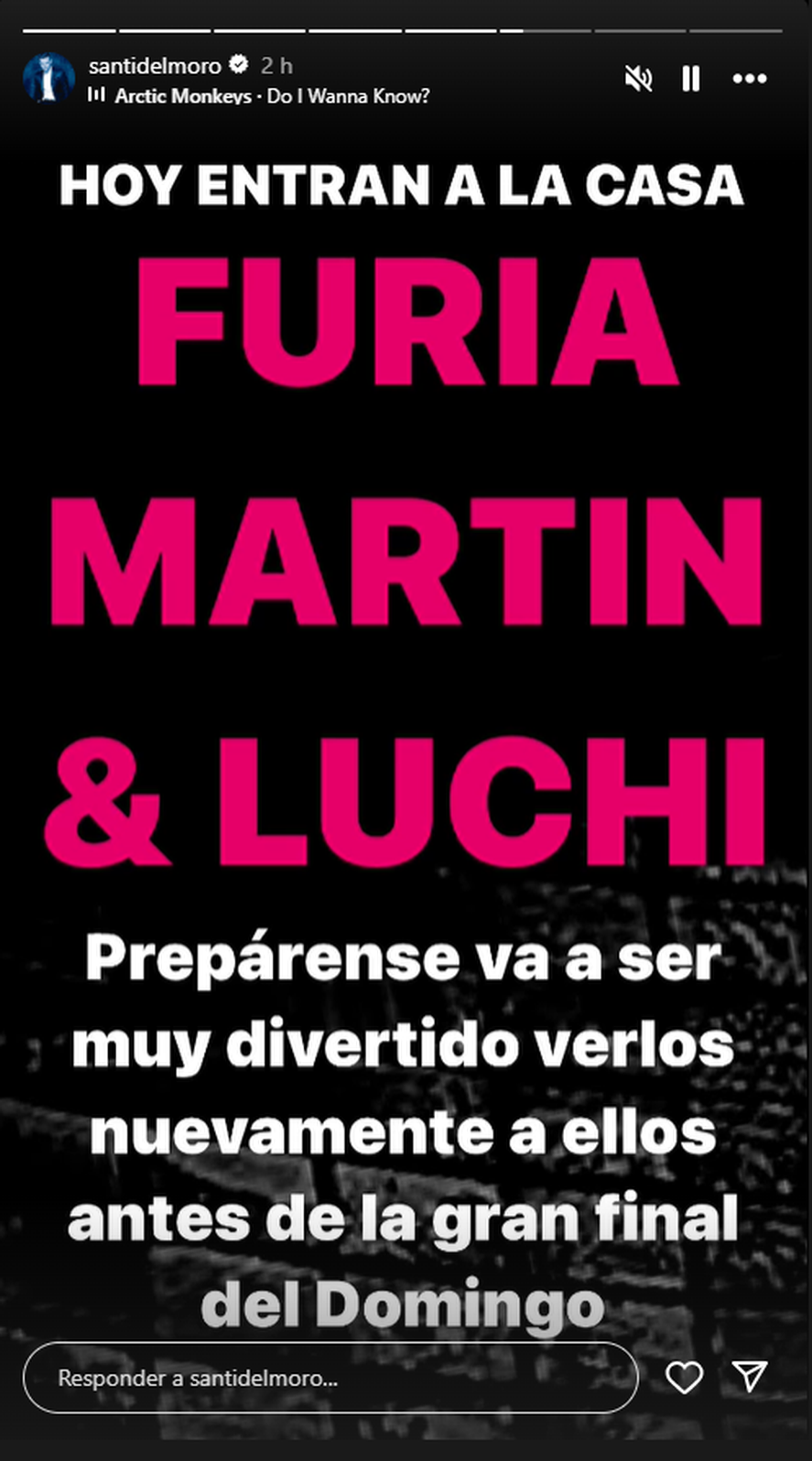 Este martes por la noche, Juliana 
