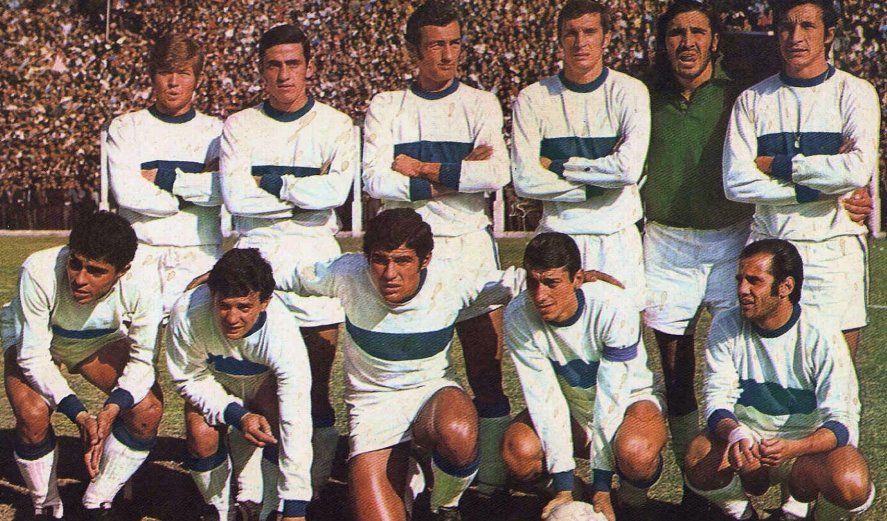 Gimnasia a comienzos de los 70', cuando registró su mayor goleada en cancha de Estudiantes.