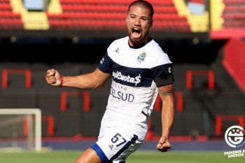 Weigandt, en pleno grito de gol.