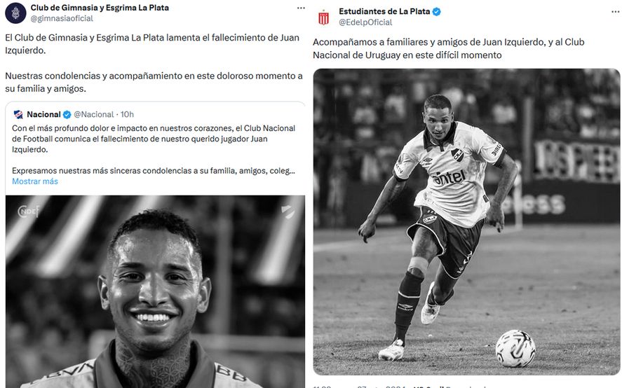 Las publicaciones de Gimnasia y Estudiantes en sus cuentas oficiales. Las publicaciones de Gimnasia y Estudiantes en sus cuentas oficiales.