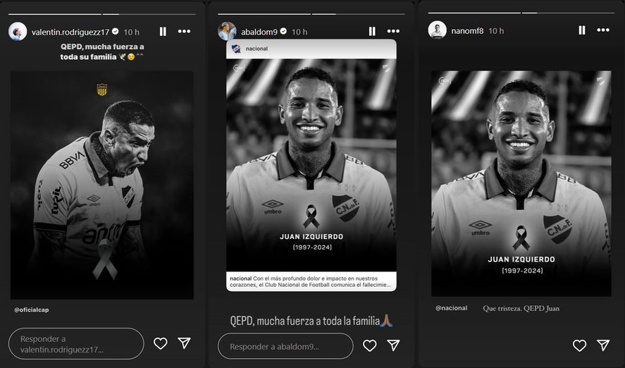 Valentín Rodríguez, Matías Abaldo y Martín Fernández se expresaron en redes sociales. Valentín Rodríguez, Matías Abaldo y Martín Fernández se expresaron en redes sociales.