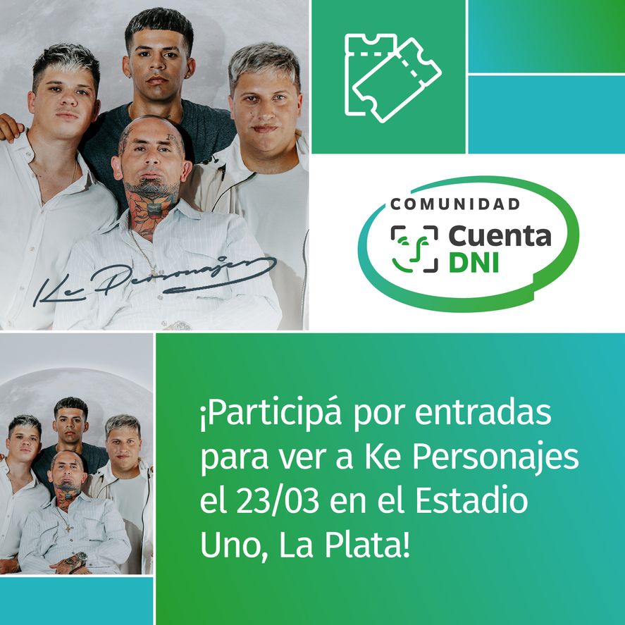 El Banco Provincia sortea entradas para el show de Ke Personajes en La Plata el próximo 23 de marzo.