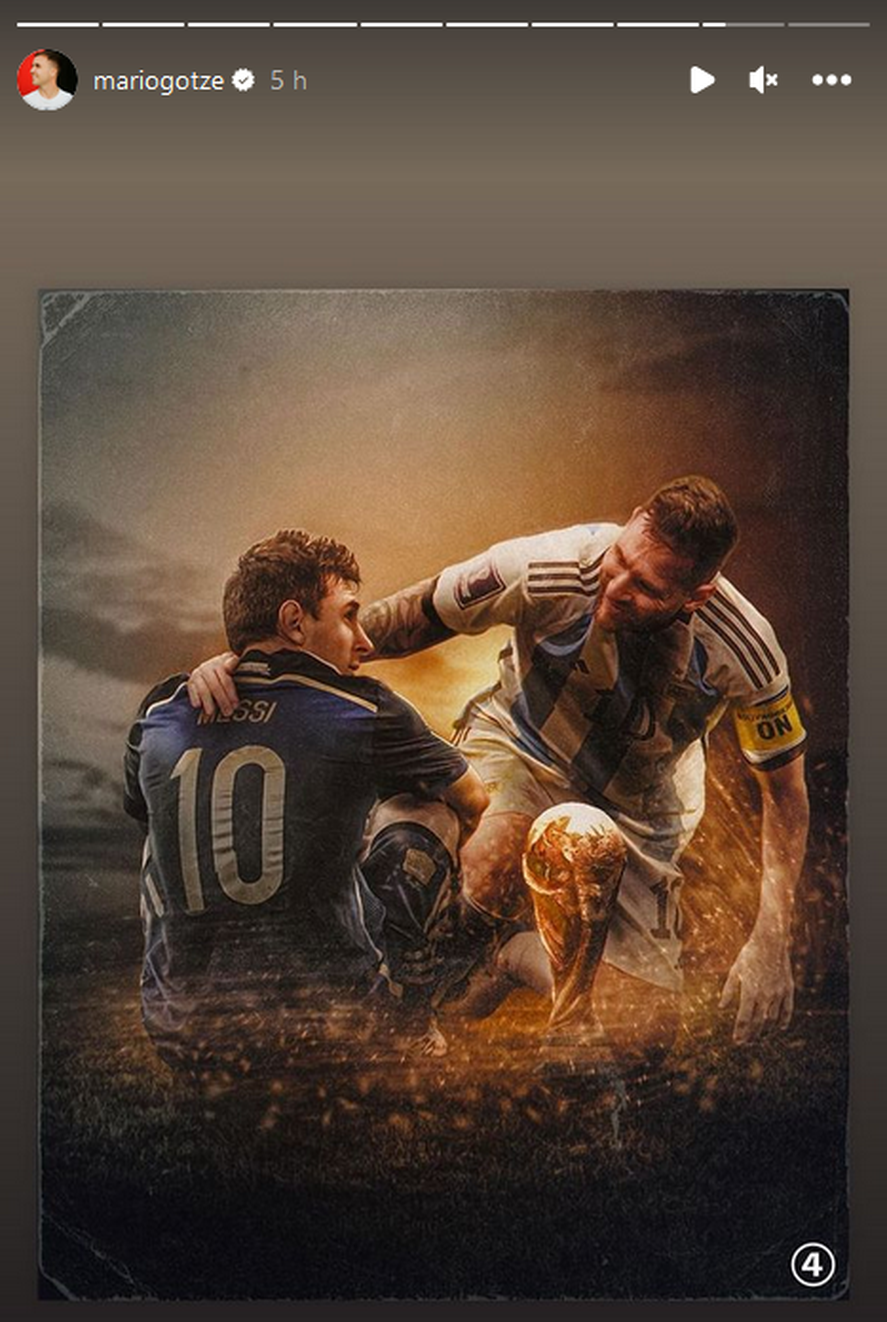 Una de las historias que compartió Mario Gotze, con Lionel Messi como protagonista.