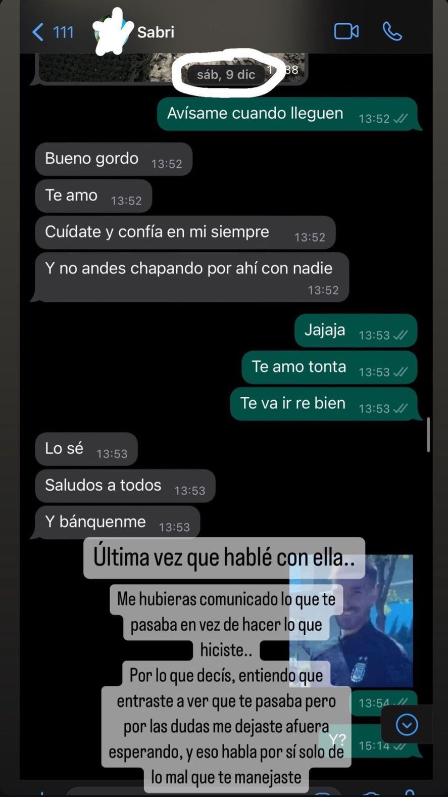 La última charla entre ellos: otra de las cosas que ventiló Brian.