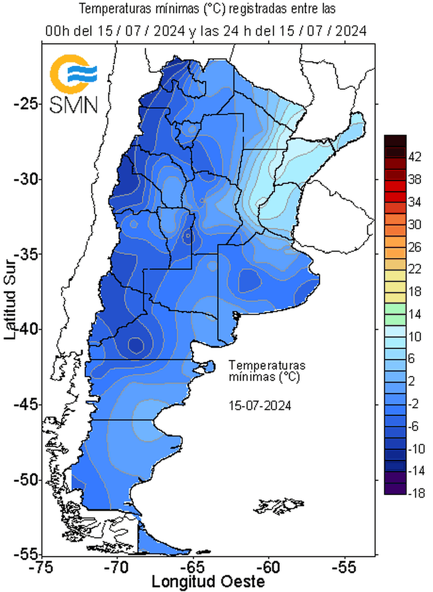 Tres ciudades de la provincia de Buenos Aires se posicionaron como las más frías del país en este lunes, con temperaturas bajo cero