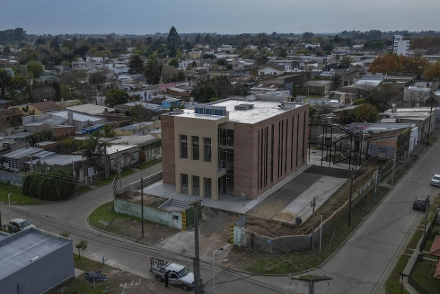 Una de las casas de la provincia en etapa de construcción
