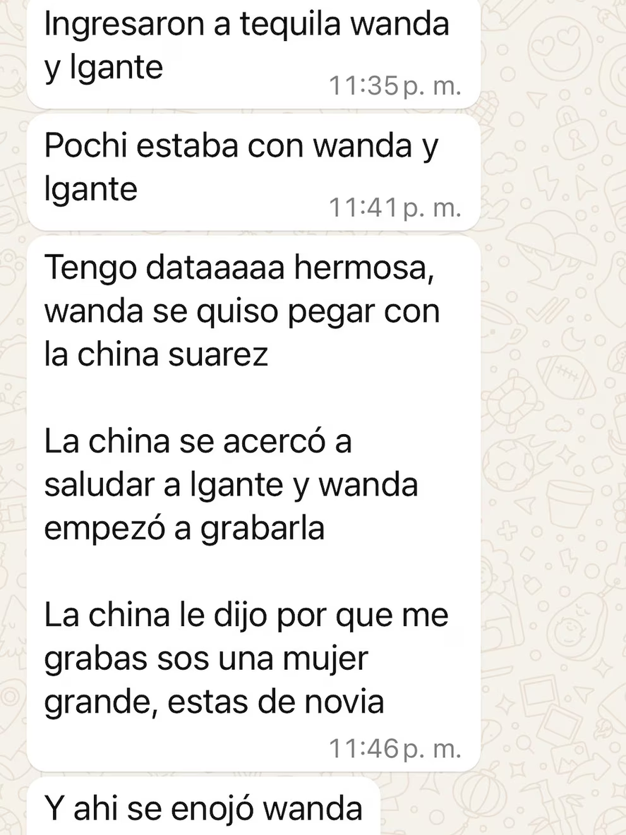Chat que compartió LAM en las redes.