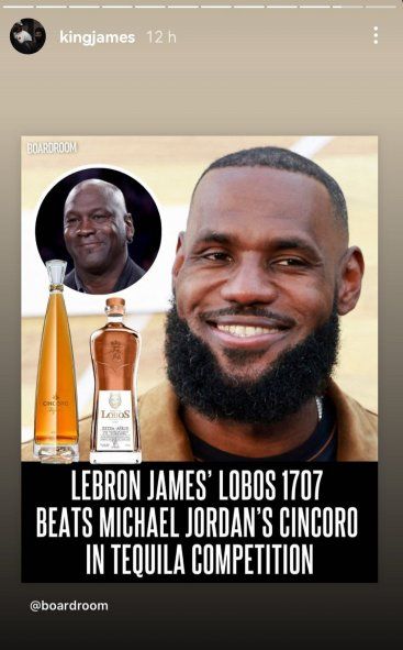 La chicana de LeBron James a Michael Jordan, estrellas del básquet y de las bebidas