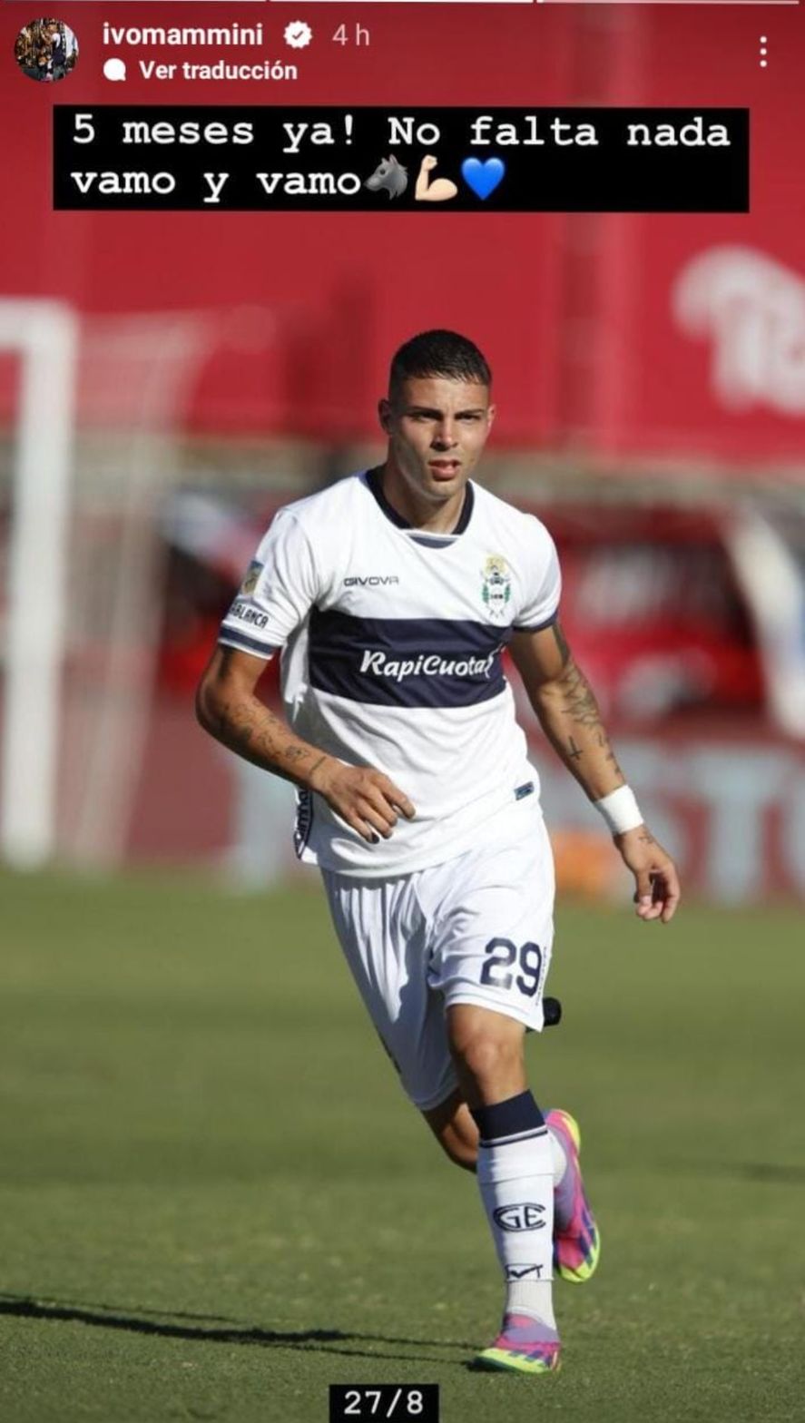 Ivo Mammini, jugador de Gimnasia, comparte en sus redes sociales la evolución de su recuperación Ivo Mammini, jugador de Gimnasia, comparte en sus redes sociales la evolución de su recuperación