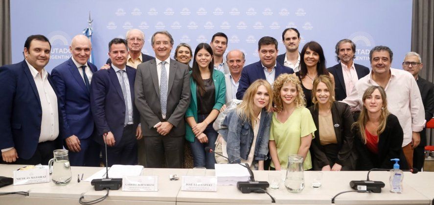 Los diputados de La Libertad Avanza celebraron la firma del dictamen mayoritario de la ley ómnibus. Los diputados de La Libertad Avanza celebraron la firma del dictamen mayoritario de la ley ómnibus.