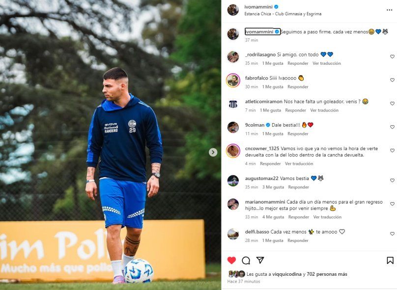 La publicación de Ivo Mammini en su instragram personal . Foto (@ivomammini)