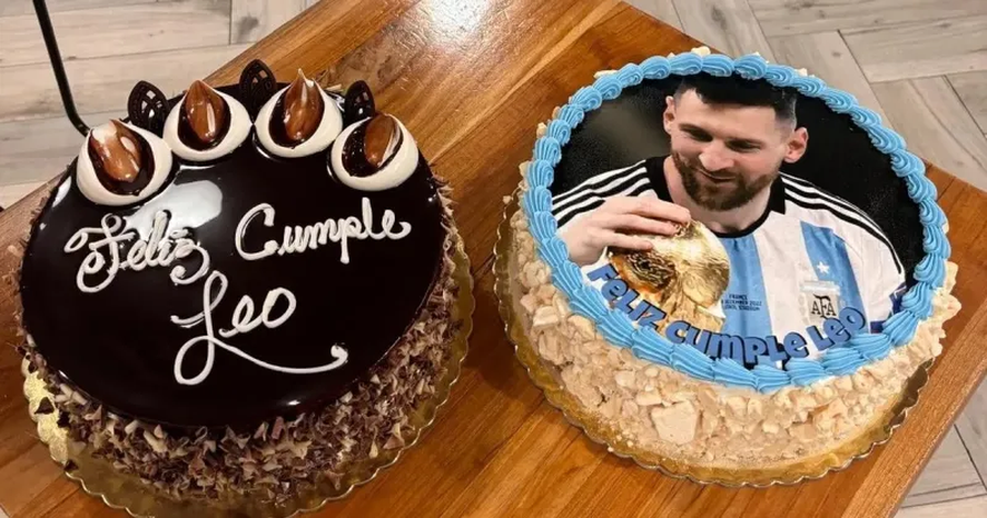 Lionel Messi eligió a dos pergaminenses para su torta de cumpleaños.