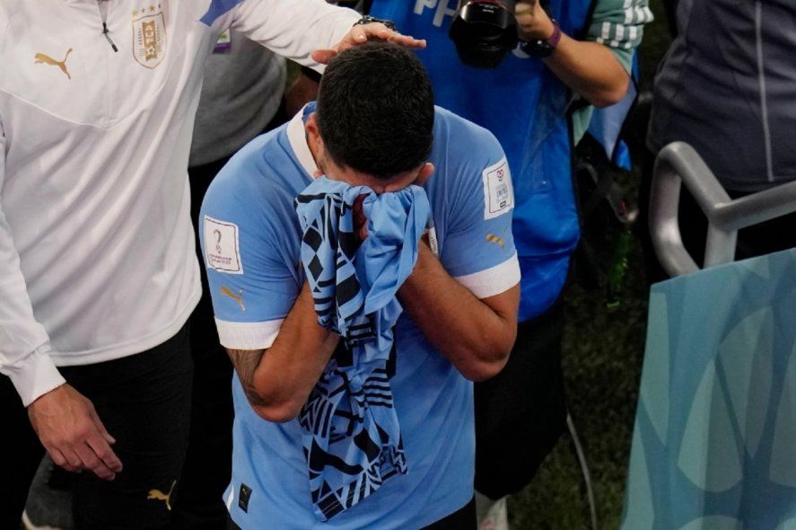 Llora Luis Suárez. Uruguay se despidió temprano del Mundial Qatar 2022.
