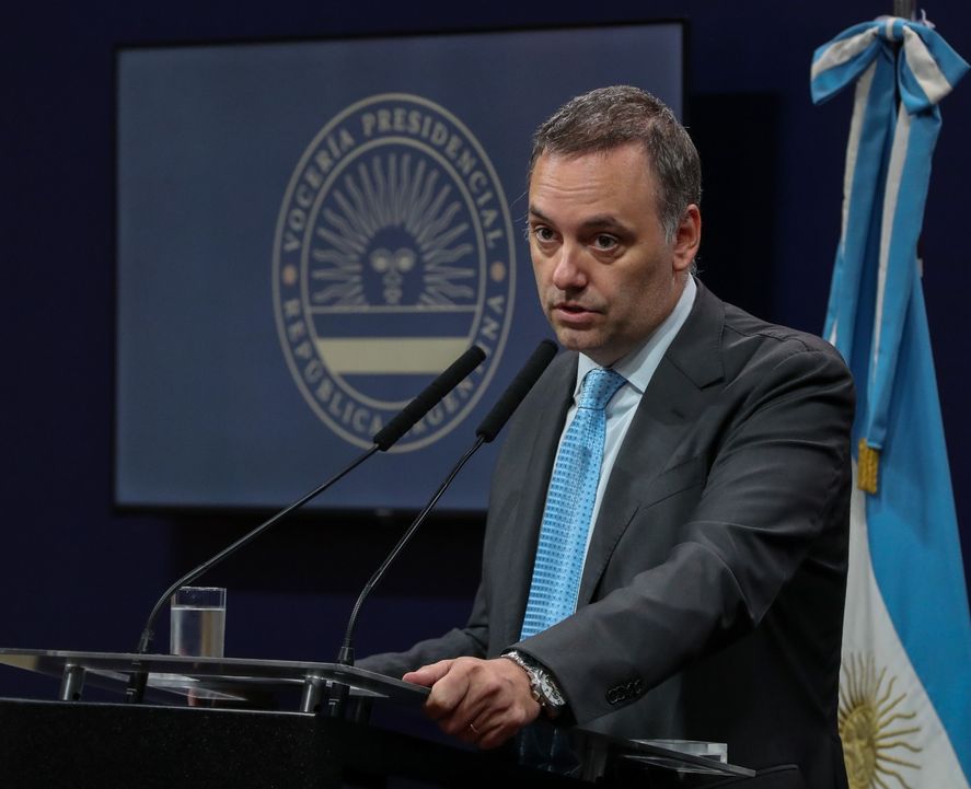 Manuel Adorni, vocero de Javier Milei