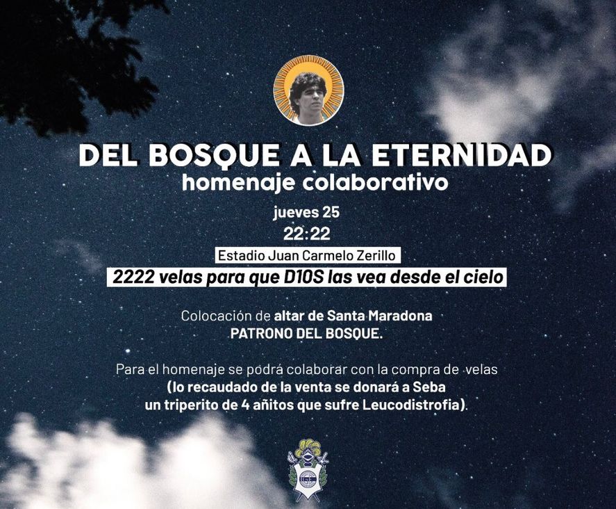 El homenaje que prepara Gimnasia para Maradona en el Bosque.